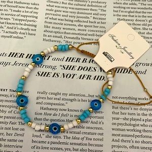 Adjustable protective blue evil greek turkish eye bracelet
